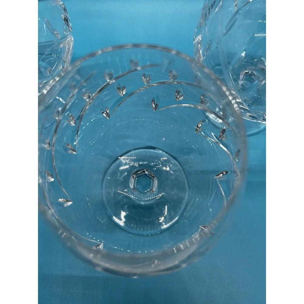 3 Towle Crystal Infatuation Brandy Snifter Clear Cut 5 1/4